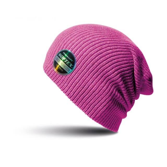 Result Result Men Winter Essentials Core Softex Beanie Hat in Fuchsia Fuchsia One Size Male 5057080699704