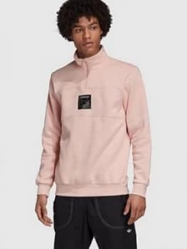 Adidas Originals Spirit Icon 1/4 Zip Top - Pink