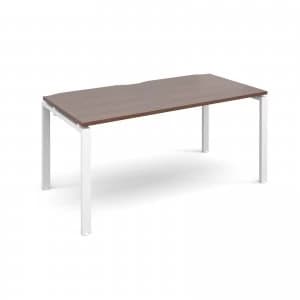 Adapt II Starter Unit Single 1600mm x 800mm - White Frame Walnut top