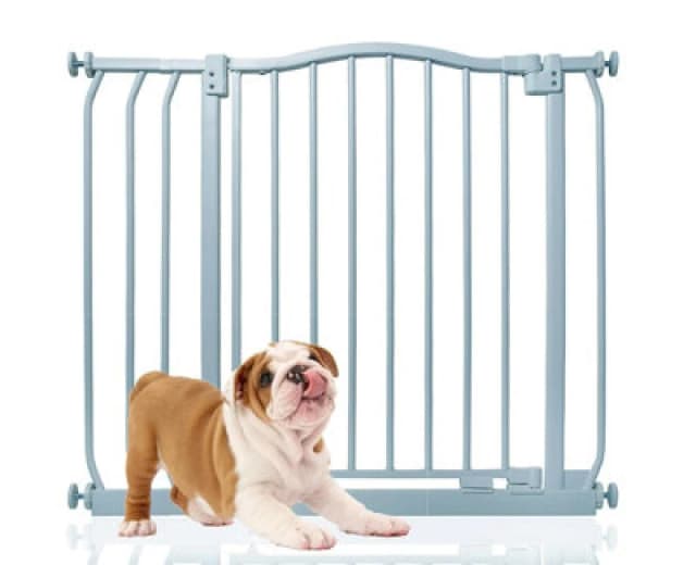 Bettacare Curved Top Dog Gate, 80Cm - 89Cm, Matt Grey, Pressure Fit Pet Gate For Dog And Puppy, Pet And Dog Barrier