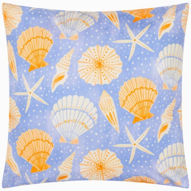 furn. Furn. Sea Shells Printed Filled Outdoor Cushion Blue 45 X 45Cm, Blue 5025532850706.00