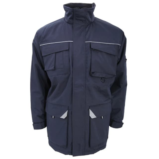 Result Result Men Sabre Long Work Coat in Navy Size: X-Small Navy XS Male 5054171185405