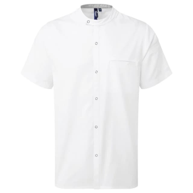 Premier Premier Men Recyclight Short-Sleeved Chef Shirt in White Size: X-Large White XL Male 5063470167517