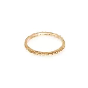 Rings 18ct Gold Plated Sterling Silver Coral Stacking Ring 18ct Gold Plate