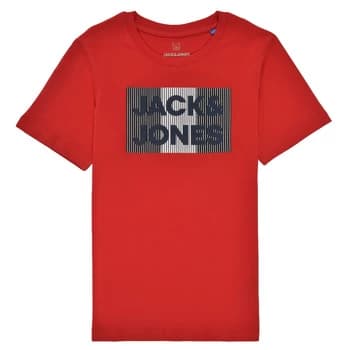 Jack Jones JJECORP LOGO PLAY TEE boys's Childrens T shirt in Red - Sizes 13 years,15 years,16 years