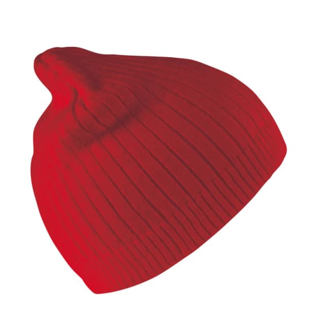 Result Result Men Knitted Cotton Beanie in Red Red One Size Male 5063425914777