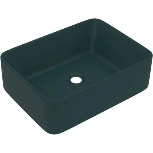 VIDAXL Luxury Wash Basin Matt Dark Green 41x30x12cm Ceramic Vidaxl 8720286037522