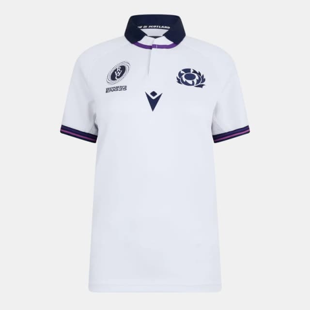 Macron Scotland Womens Rugby World Cup Away Shirt 2025 Womens White female 10 (S)