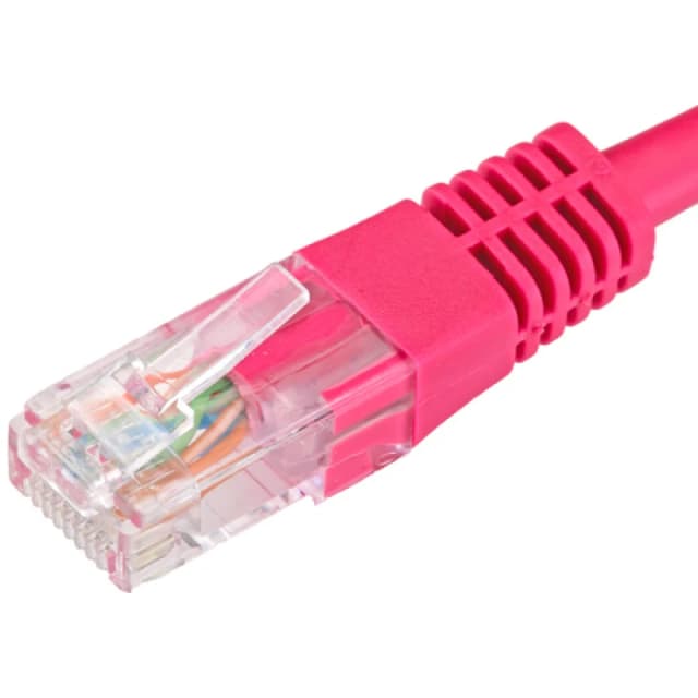 Cablenet 0.3m Cat6 RJ45 Pink U/UTP PVC 24AWG Flush Moulded Booted Patc