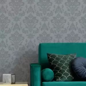 Boutique By Graham&brown - Boutique Royal Damask Sliver Wallpaper - Beige