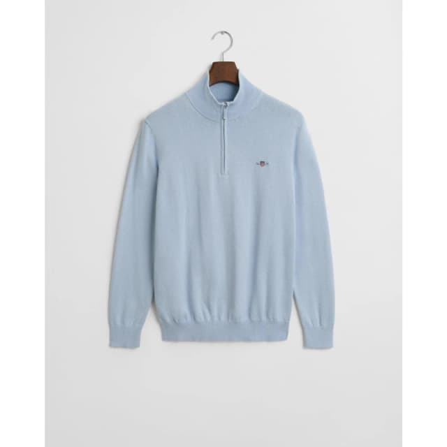 Gant Classic Cotton Half-Zip Sweater Fresh Blue male S
