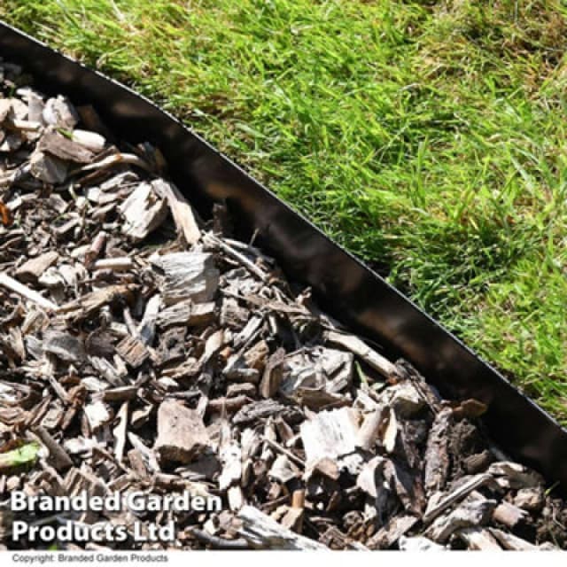 Garden Gear Heavy Duty Metal Border Edging 1M Easy Installation Rustproof Landscaping Flowerbed Pathway (Black) Set Of 4