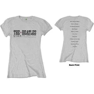 The Beatles - Budokan Set List Womens Large T-Shirt - Grey
