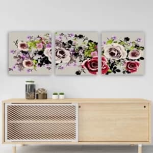 P304010 Multicolor Decorative Canvas Painting (3 Pieces)
