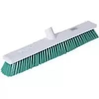 Robert Scott Broom Head Green Bristles, White Stiff Head
