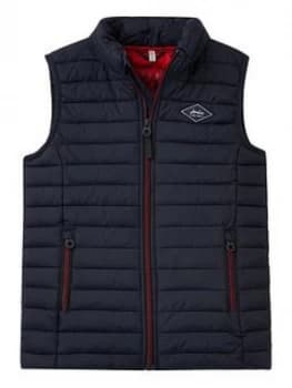 Joules Boys Crofton Packaway Padded Gilet - Navy
