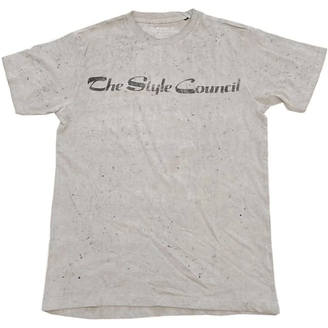The Style Council Mens Logo Cotton T-Shirt in Light Sand Size: Small Light Sand Male S