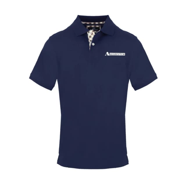 Aquascutum Mens Polo Short Sleeve Polo Shirt Short Sleeve Polos Small Blue 54136019350