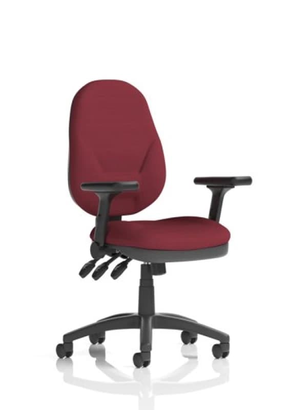Eclipse Eclipse Plus XL Lever Task Operator Chair Bespoke Colour Ginseng Chilli with Height Adjustable and Folding Arms KCUP1789