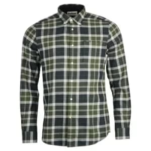 Barbour Mens Rasay Tailored Shirt Pine Tartan Medium
