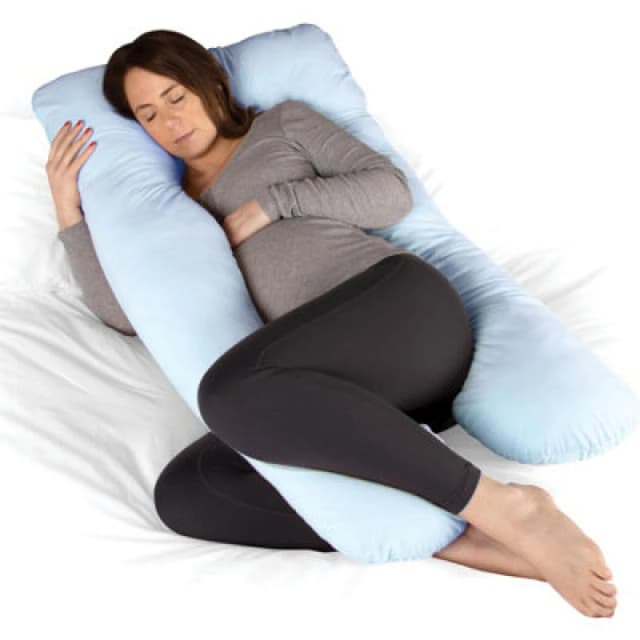 Dreamcatcher Pregnancy Pillow Micro Fleece U Shaped Maternity Support Pillow Grey Blue Pink Options Blue