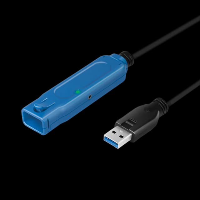 LogiLink USB 3.2 Gen1 cable. USB-A/M to USB-A/F. amplifier. black/blue