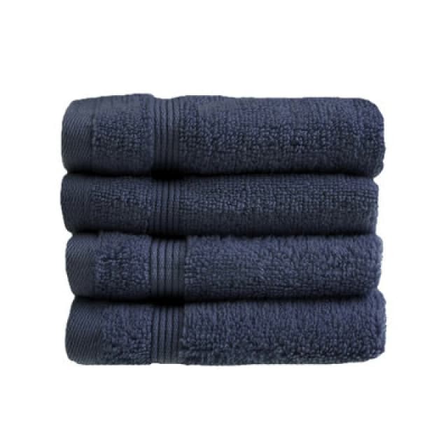Allure Bath Fashions Luxury Zero Twist Egyptian Cotton 4 Pack Face Cloths - Navy
