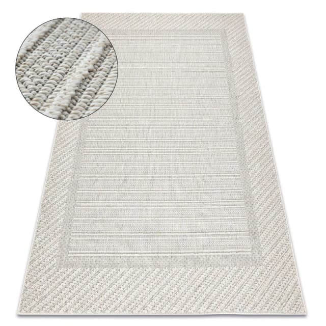 RugsX Carpet Jersey 19261 Grey - Frame, Structural, Loop Boho 120X170 Cm
