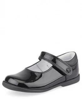 Start-rite Younger Girls Slide School Shoes - Black Patent, Size 5 Younger