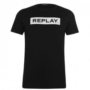 Replay Logo T Shirt - Black 098