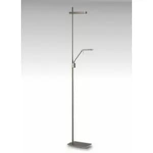 Floor Lamp Phuket 2 Bulbs 21W Down 7W Up LED 3000K, 3000lm, satin nickel