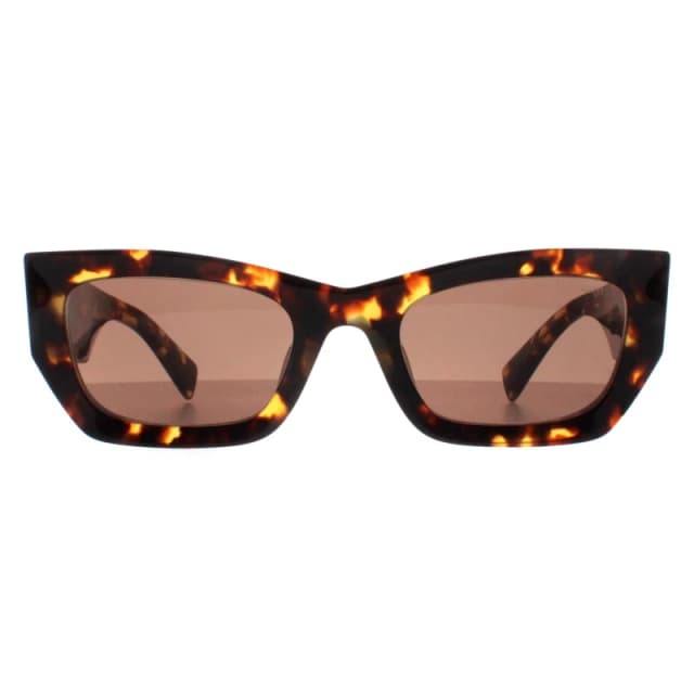 Miu Miu Miu Miu Women Rectangle Honey Havana Dark Brown MU09WS Brown One Size Female 8056597671934
