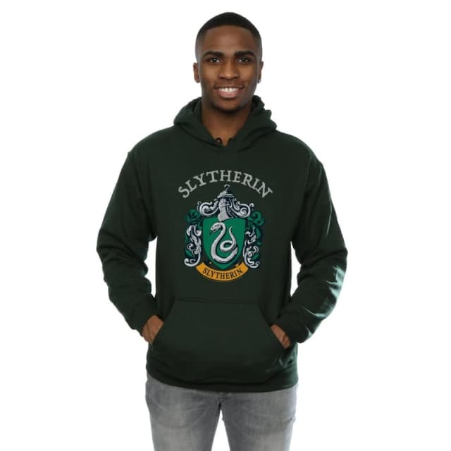 Harry Potter Slytherin Crest Hoodie Green male
