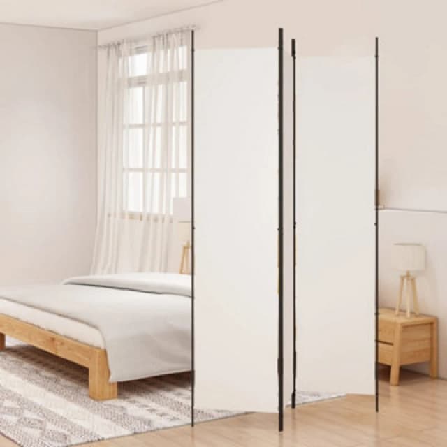 Vidaxl 3-panel Room Divider White 150X220 Cm Fabric, White 350194