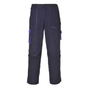 Portwest Mens Texo Contrast Workwear Trousers (L/R) (Navy)