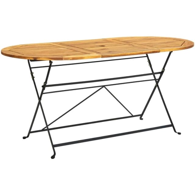 VIDAXL Garden Table 160x85x74cm Solid Acacia Wood Oval Vidaxl 8720286151877