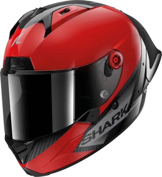 Shark Aeron GP Blank SP Helmet, black-red, Size 2XL for Men