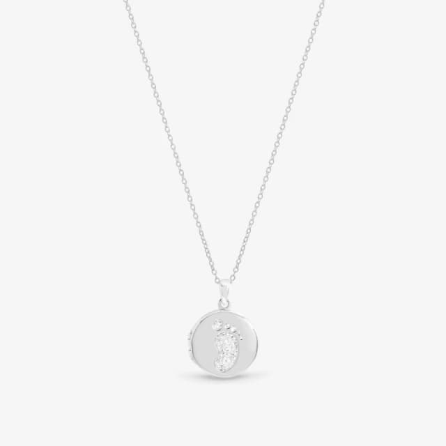 Inicio Sterling Silver New Baby Locket - Gift Pouch Pendant Necklaces One Size Silver 40925711000