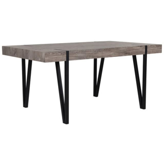 Beliani Dining Table Adena Brown 150 Cm 90 Cm