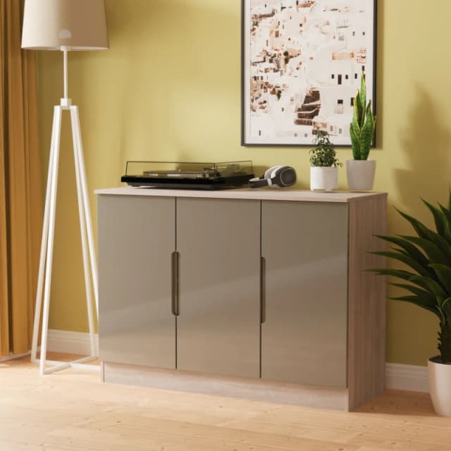Ready Assembled 2 U Lucca 3 Door Sideboard (Ready Assembled) in Grey Grey Unisex