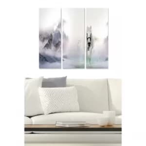 MDF3007498 Multicolor Decorative MDF Painting (3 Pieces)