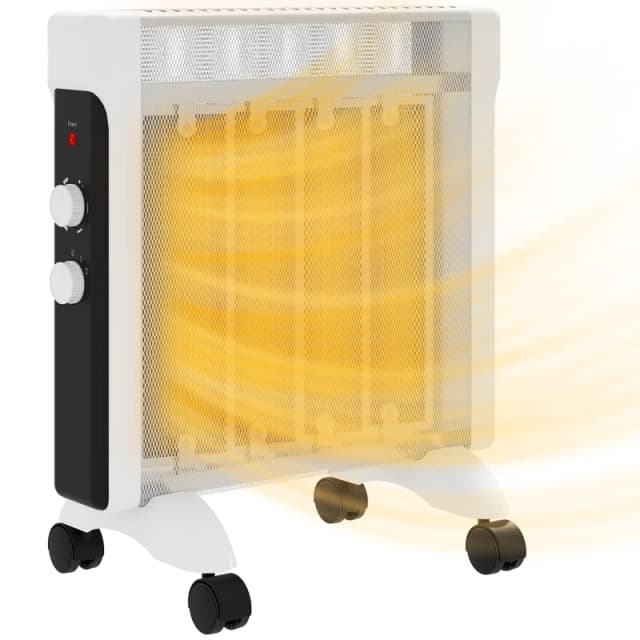 HOMCOM 2000W Panel Heater, Electric Space Heater for Home, White 820-415V70WT