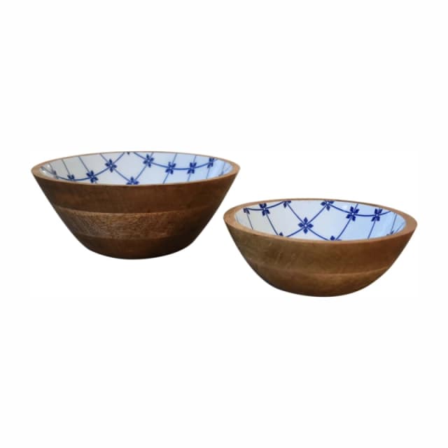 Artisan Furniture Artisan Furniture Serveware - Blue and White Bowl Set of 2