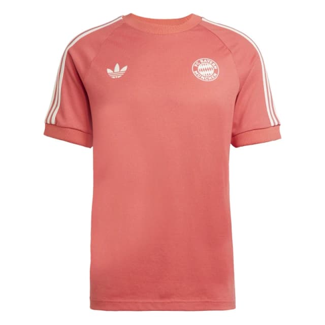 adidas Bayern Munich Originals 3-Stripe T-Shirt Adults - Red Red S