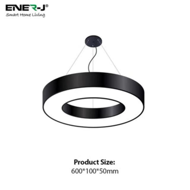 Ener-J 36W Hollow Round Pendant Light, Size: Diameter 60 Cms, Lampshade Height 6 Cms