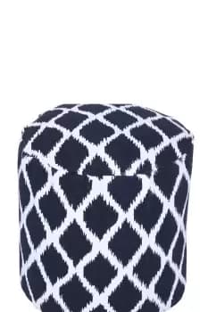 Circular Ikat Round Footstool