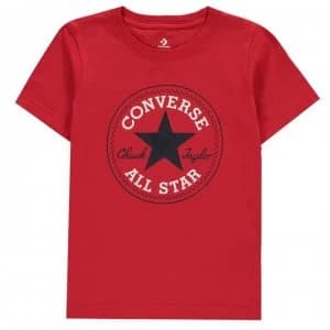 Converse Chuck Short Sleeve T-Shirt Infant Boys - University Red