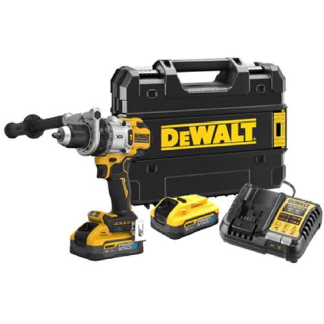 DEWALT DCD1007 18v XR Cordless Brushless Premium Combi Drill DCD1007H2T Batteries: 2 x 5ah Li-ion Powerstack