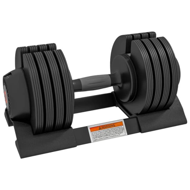 Sportnow 4-in-1 Adjustable Dumbbells Weights Set, 6Kg 11Kg 16Kg 20Kg, Black A91-335V01BK