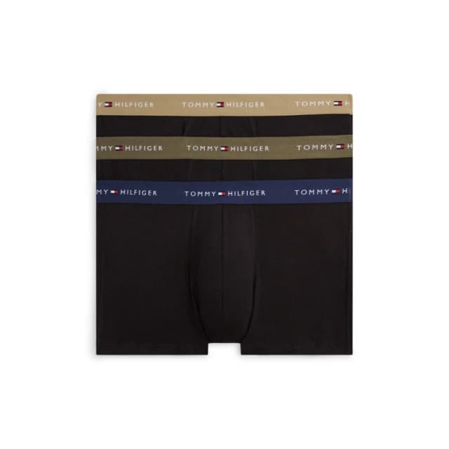 Tommy Hilfiger 3 Pack Logo Waistband Trunks Grn/Blu/Blu male Medium